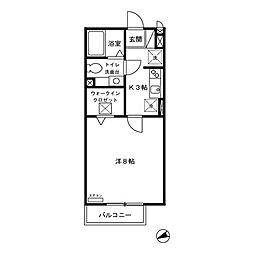 東京メトロ有楽町線 平和台駅 徒歩6分の賃貸アパート 1階1Kの間取り