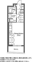 ストーリア神宮前 3階1Kの間取り
