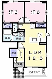 ブリーズD 2LDKの間取図画像