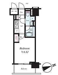メインステージ蒲田V 11階1Kの間取り
