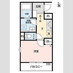 西武池袋線 椎名町駅 徒歩5分の賃貸アパート 3階1Kの間取り