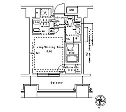 JR中央線 御茶ノ水駅 徒歩8分の賃貸マンション 3階1Kの間取り