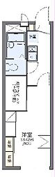 レオパレススターチスI 1階1Kの間取り