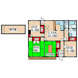 リバーサイド秋葉 1階4LDKの間取り