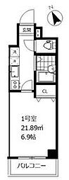 クレッシェンドＫ 5階1Kの間取り