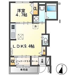 仮)大治町八ツ屋アパート 1階1LDKの間取り
