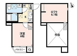 アレーゼ本大久保(アレーゼホンオオクボ) 1階1Kの間取り
