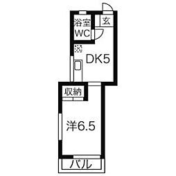 オークハイツ西巣鴨 2階1DKの間取り
