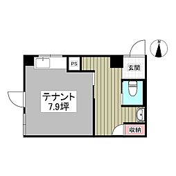 東武伊勢崎線 せんげん台駅 徒歩12分の賃貸マンション 1階ワンルームの間取り