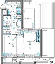 東武東上線 大山駅 徒歩8分の賃貸マンション 4階2Kの間取り