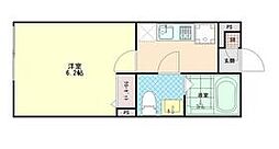 京成本線 京成津田沼駅 徒歩14分の賃貸アパート 2階1Kの間取り