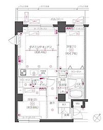 東急多摩川線 鵜の木駅 徒歩7分の賃貸マンション 4階2DKの間取り