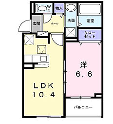 阪急伊丹線 伊丹駅 バス15分 スポーツセンター前下車 徒歩3分の賃貸アパート 1階1LDKの間取り