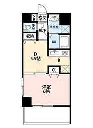 東武伊勢崎線 春日部駅 徒歩10分の賃貸マンション 5階1DKの間取り
