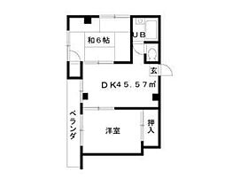 京急大師線 鈴木町駅 徒歩5分の賃貸マンション 3階2DKの間取り