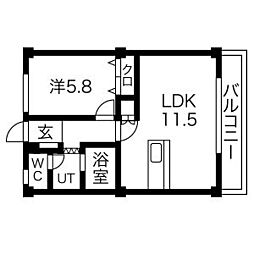 間取図画像 1LDK