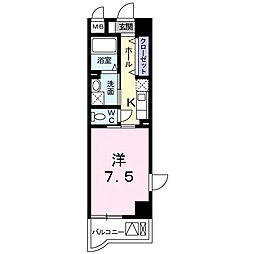 アルバルーチェ 1Kの間取図画像