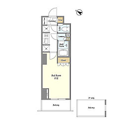 JR京浜東北・根岸線 鶴見駅 徒歩8分の賃貸マンション 2階1Kの間取り