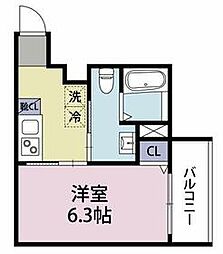 京急本線 井土ヶ谷駅 徒歩8分の賃貸アパート 1階1Kの間取り