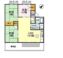 西鉄天神大牟田線 都府楼前駅 徒歩8分の賃貸アパート 1階3LDKの間取り