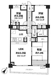 JR京浜東北・根岸線 洋光台駅 徒歩13分の賃貸マンション 1階3LDKの間取り