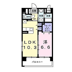 サン　グレイス 5階1LDKの間取り