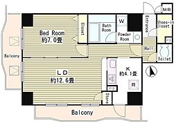 東京メトロ南北線 白金高輪駅 徒歩11分の賃貸マンション 3階1LDKの間取り