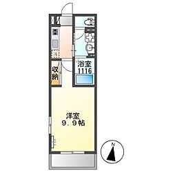 JR総武本線 佐倉駅 徒歩3分の賃貸アパート 2階1Kの間取り