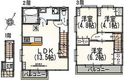 京王線 幡ヶ谷駅 徒歩9分の賃貸アパート 2階3LDKの間取り
