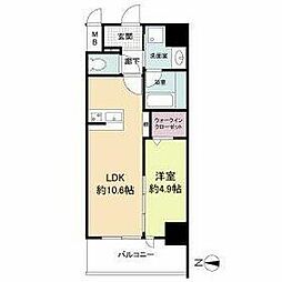 ストーリア茨木（旧トリニティ茨木） 8階1LDKの間取り