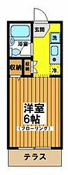 京王線 上北沢駅 徒歩14分の賃貸アパート 2階1Kの間取り