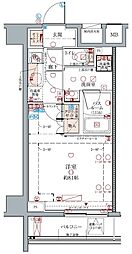 JR埼京線 浮間舟渡駅 徒歩11分の賃貸マンション 7階1Kの間取り