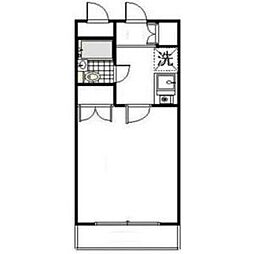 藤和シティコープ代田 2階1Kの間取り