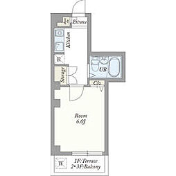 西武池袋線 大泉学園駅 徒歩10分の賃貸マンション 1階1Kの間取り