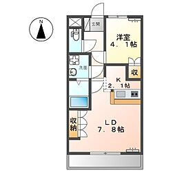 東武小泉線 西小泉駅 徒歩33分の賃貸アパート 1階1LDKの間取り