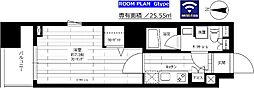 都営新宿線 菊川駅 徒歩8分の賃貸マンション 6階1Kの間取り
