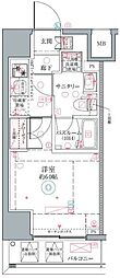 クレヴィスタ横浜関内II 2階1Kの間取り