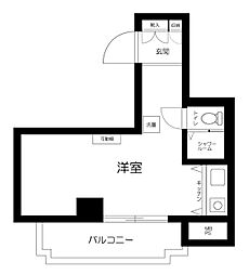 クリオ馬込1番館 1階ワンルームの間取り