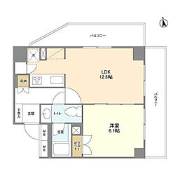 京王線 初台駅 徒歩4分の賃貸マンション 2階1LDKの間取り