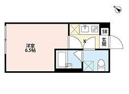 nomad 四つ木(ノマドヨツギ) 1階1Kの間取り