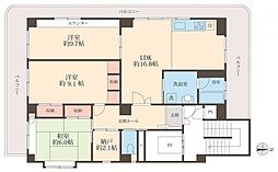 ホライズン東四つ木 4階3SLDKの間取り