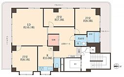 ホライズン東四つ木 2階3LDKの間取り