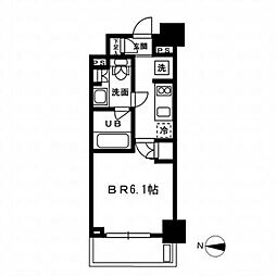 都営新宿線 新宿三丁目駅 徒歩6分の賃貸マンション 9階1Kの間取り