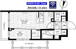 東急田園都市線 池尻大橋駅 徒歩11分の賃貸マンション 3階1DKの間取り