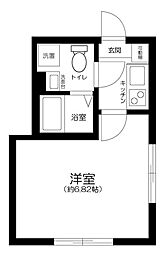 つくばエクスプレス 青井駅 徒歩6分の賃貸アパート 3階1Kの間取り