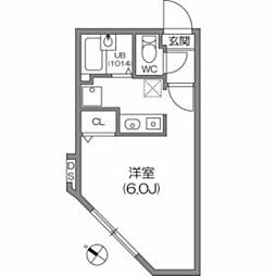 東京メトロ丸ノ内線 茗荷谷駅 徒歩9分の賃貸マンション 4階ワンルームの間取り