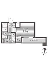 都営大江戸線 両国駅 徒歩2分の賃貸マンション 7階1Kの間取り