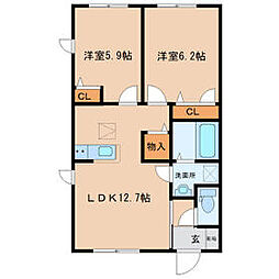 間取図画像 2LDK