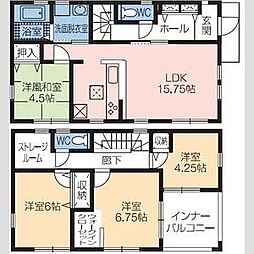 マイホームネクスト栗橋中央　3号棟 1階4LDKの間取り