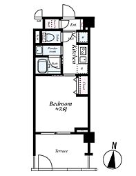 東急多摩川線 矢口渡駅 徒歩4分の賃貸マンション 1階1Kの間取り